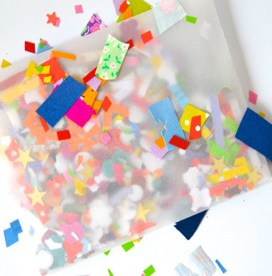 Enveloppe avec confettis