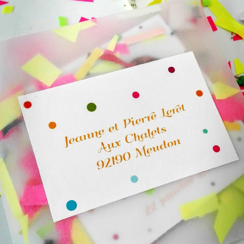 Faire-part Magnet pola confettis