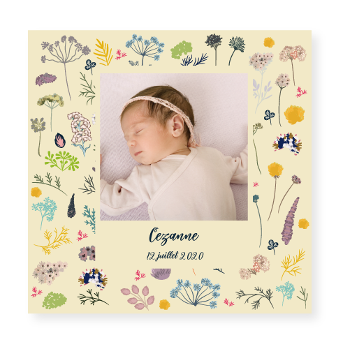 Faire-part de naissance botanique forêt