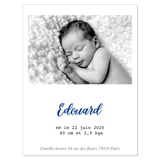 Faire-part de naissance Edouard
