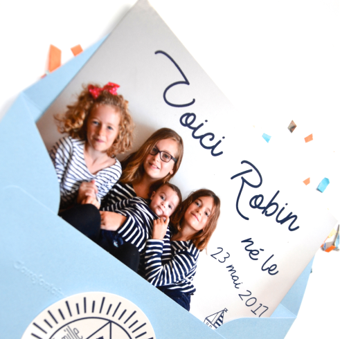 Faire-part naissance Marin