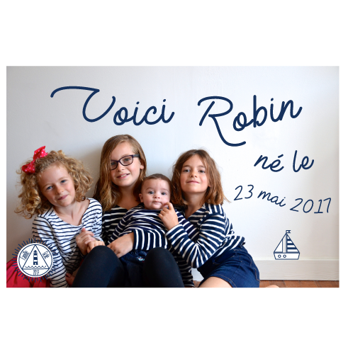 Faire-part naissance Marin