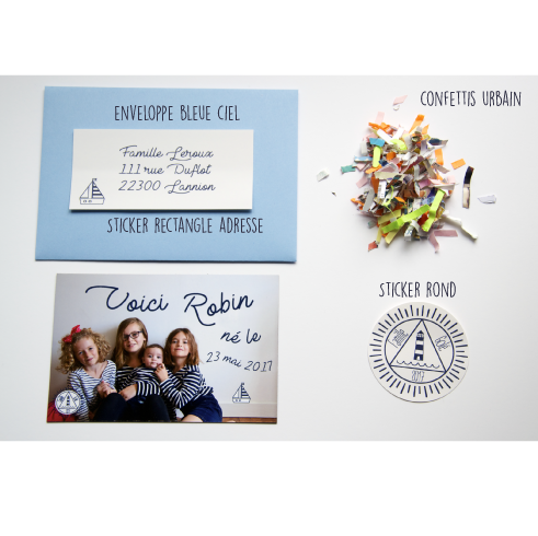 Faire-part naissance Marin