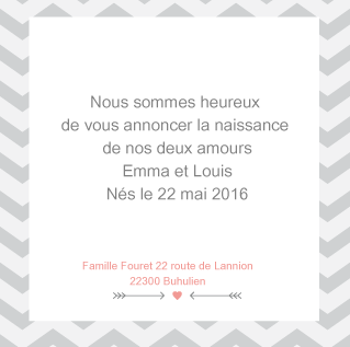 Faire-part Emma et Louis - Faire Part Magnet
 - 2