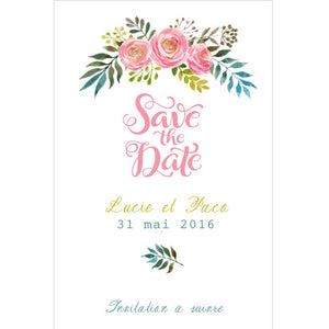 Save the date lucie+Paco - Faire Part Magnet
