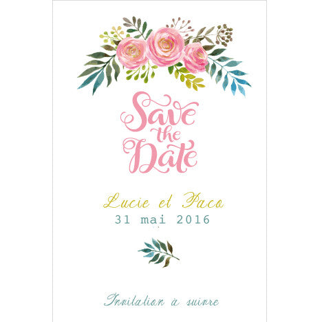 Save the date lucie+Paco - Faire Part Magnet

