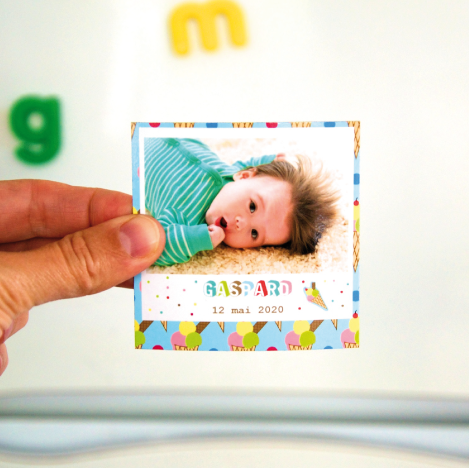 Faire-part de naissance sorbet de glace