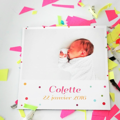 Faire-part Magnet pola confettis