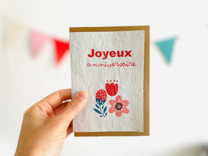 Carte à planter anniversaire fleuri