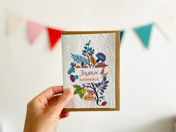 Carte à planter anniversaire tropical
