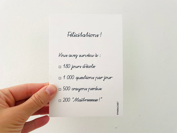 Kit de survie de la maîtresse - cadeau maitresse personnalisé - cadeau rigolo