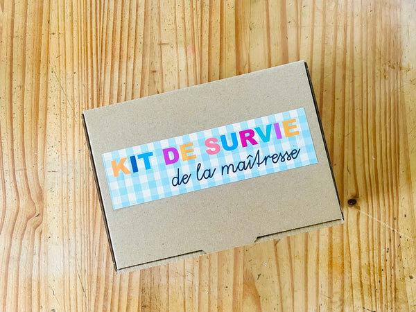 Kit de survie de la maîtresse - cadeau maitresse personnalisé - cadeau rigolo