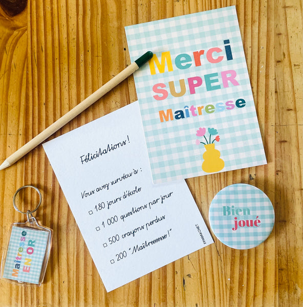 Kit de survie de la maîtresse - cadeau maitresse personnalisé - cadeau rigolo