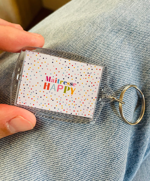 Porte-clés personnalisé - cadeau personnalisé maîtresse