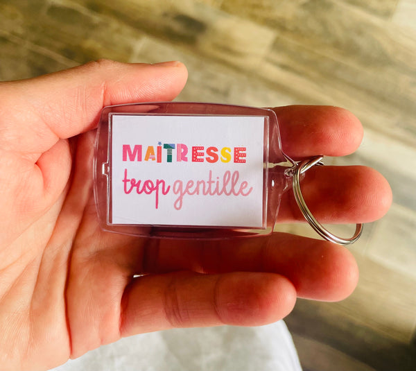 Porte-clés personnalisé - cadeau personnalisé - cadeau maîtresse