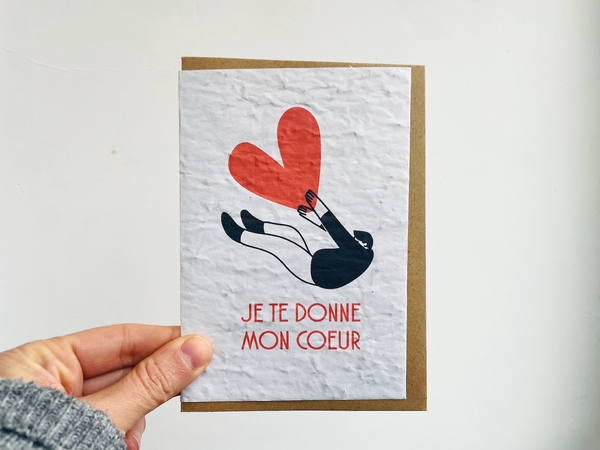Carte à planter je te donne mon coeur