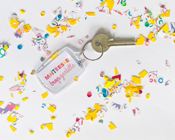 Porte-clés personnalisé - cadeau personnalisé - cadeau maîtresse