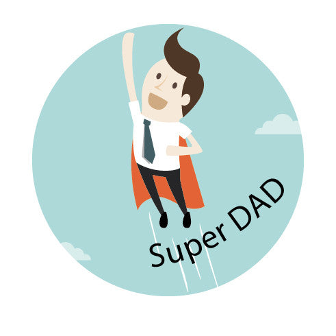 Illustration Badge annonce grossesse "Super dad"