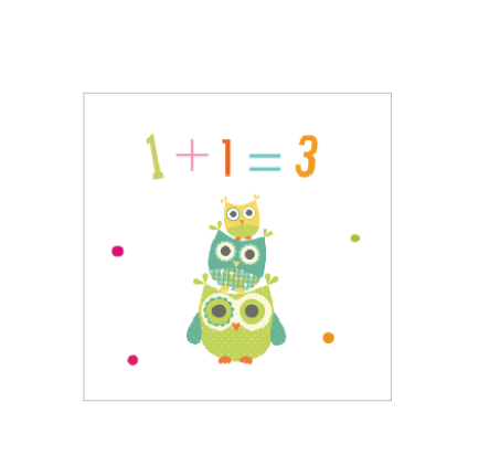 Magnet annonce de grossesse: 1 + 1 = 3 !