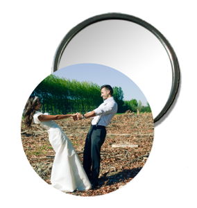Badge miroir photo de mariage - Faire Part Magnet
