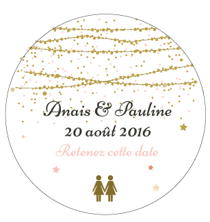 Badge Anais+Pauline - Faire Part Magnet
