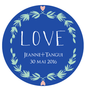 Badge personnalisé LOVE - Faire Part Magnet
