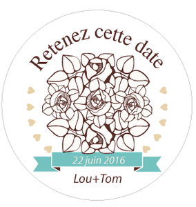 Badge Lou+Tom - Faire Part Magnet
