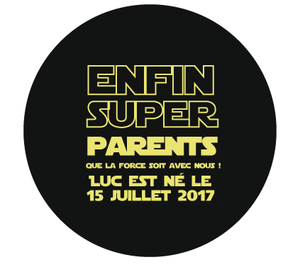Badge annonce naissance star wars