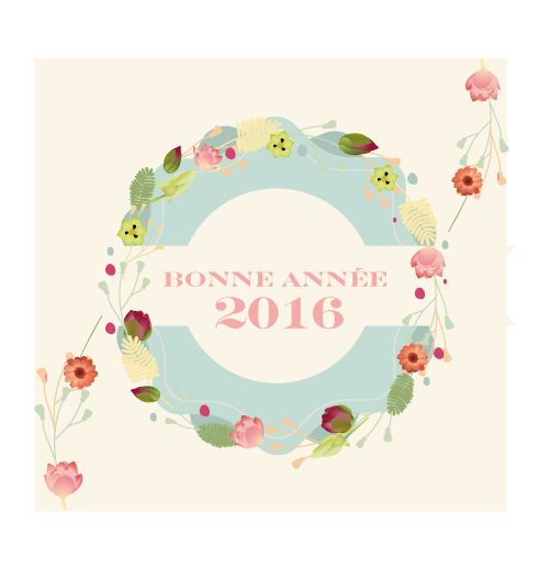 Carte joyeux noël couronne de fleurs - Faire Part Magnet
