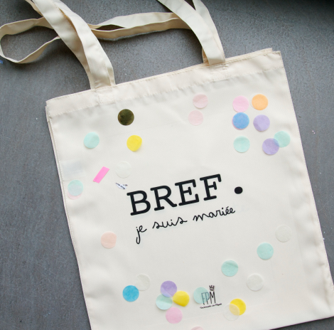 Tote bag bref je suis mariée