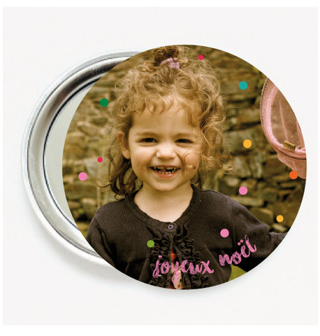 Miroir de poche personnalisé Joyeux Noël