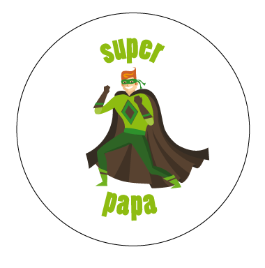 Porte-clés déapsuleur super papa vert