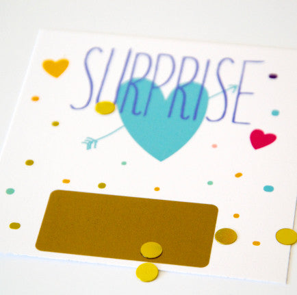 Carte a gratter surprise 1+1=3