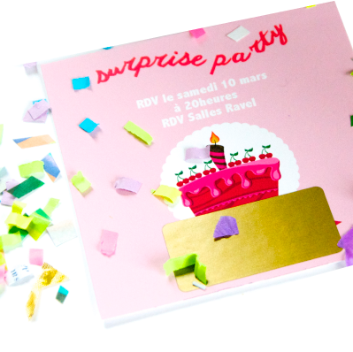 Carte a gratter anniversaire