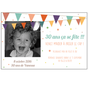 Invitation anniversaire 30 ans