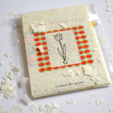 Carte de bonne année qui pousse