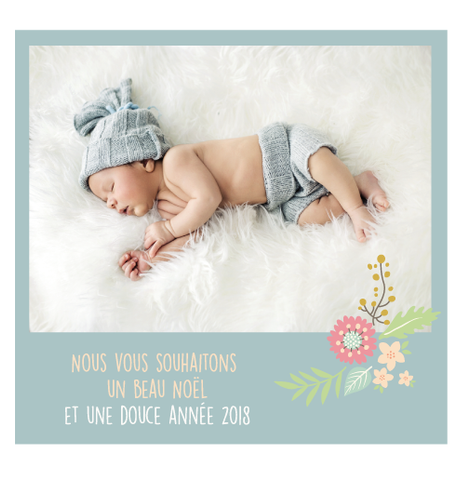 Carte de voeux style polaroid
