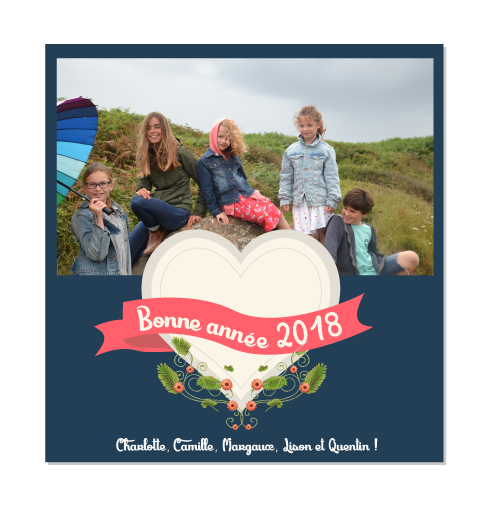 Carte de voeux 2018 photo famille