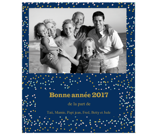 Carte de bonne année féerique
