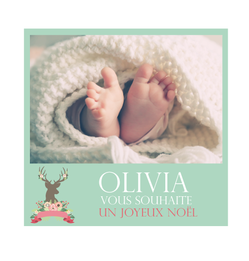 Carte joyeux noël Olivia - Faire Part Magnet
