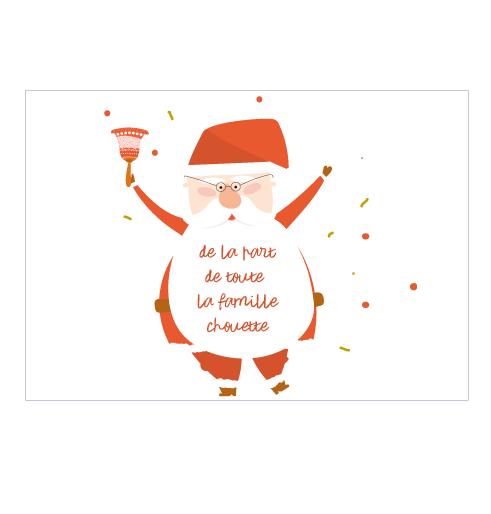 Badge aimanté + carte joyeux Noël avec le père Noël - Faire Part Magnet
 - 2