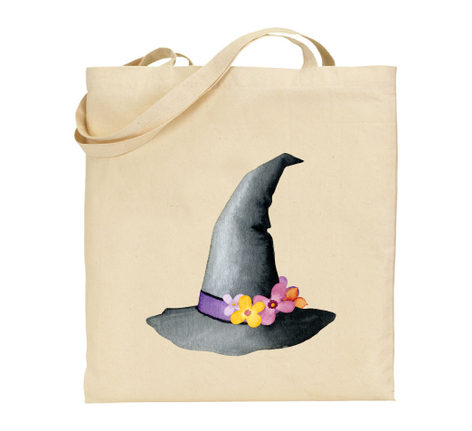 Tote bag chapeau de sorcière