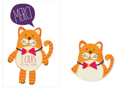 Faire-part chat roux - Faire Part Magnet
 - 2