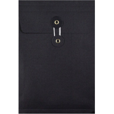 Enveloppe noire fermeture ficelle