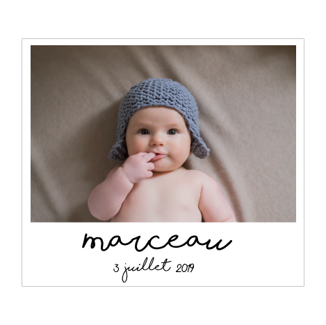 Faire-part de naissance aérien