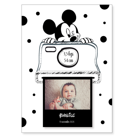 Faire-part de naissance mickey