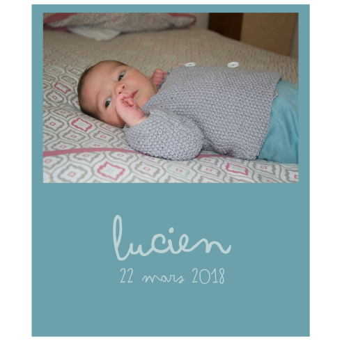 Faire-part de naissance magnétique Lucien