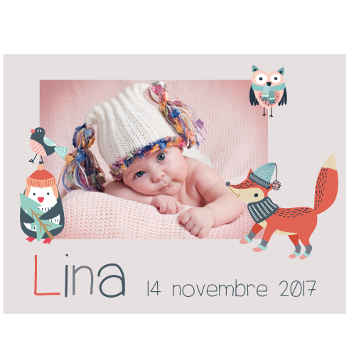 Faire-part magnet Lina