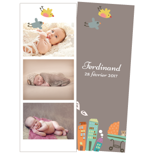 Faire-part naissance photomaton Ferdinand