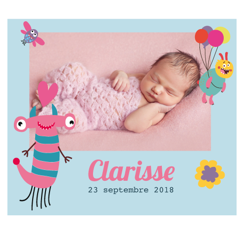 Faire-part magnetique Clarisse